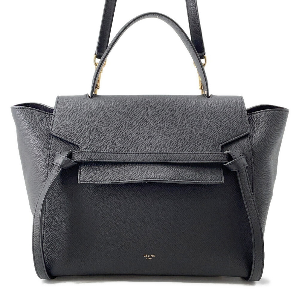 Celine Handbag Belt Bag Body Crossbody Bag Leather Shoulder Black